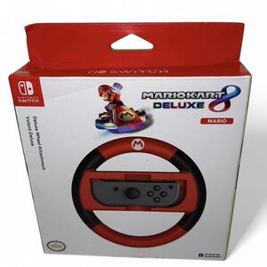Mario Kart 8 Deluxe Red Mario Steering Wheel Nintendo Switch Joy-Con